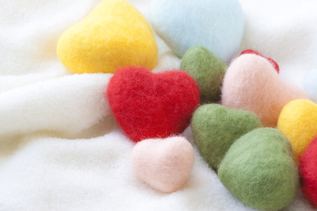 Heart made of yarn