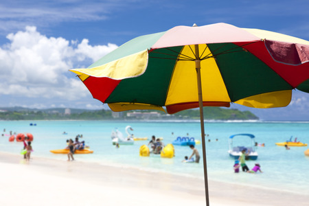 Beach umbrellasの写真素材