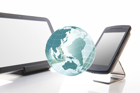 Earth and the PCの写真素材