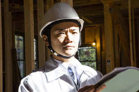 See the drawing site supervisorの写真素材