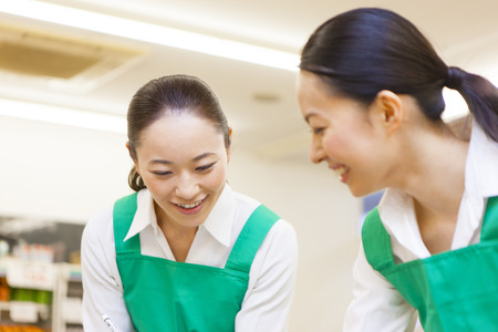 Female clerk of superの写真素材