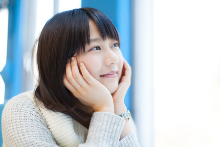 Look out girlの写真素材