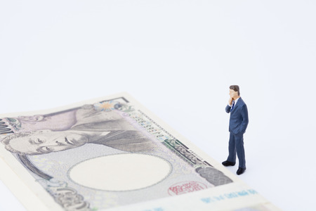 Businessmen see the WAD figuresの写真素材
