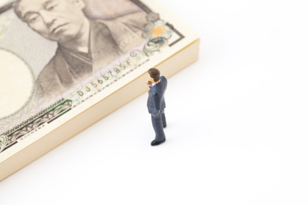 Businessmen see the WAD figuresの写真素材