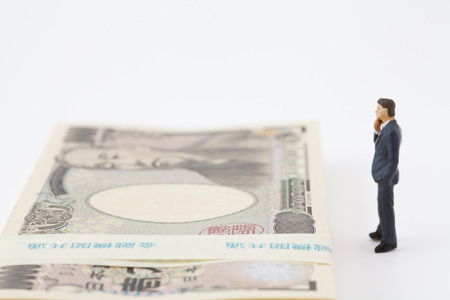 Businessmen see the WAD figuresの写真素材