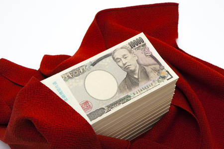 Cash wrapped in a cloth