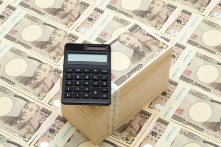 Calculator and moneyの写真素材