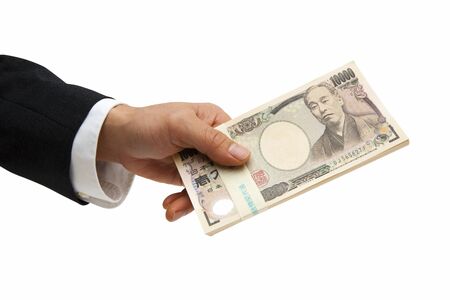 Businessman with moneyの写真素材