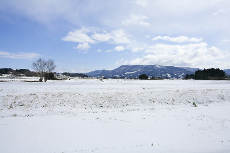 Most winters melting accumulated snow millionaire months Hara Temple ruinsの写真素材