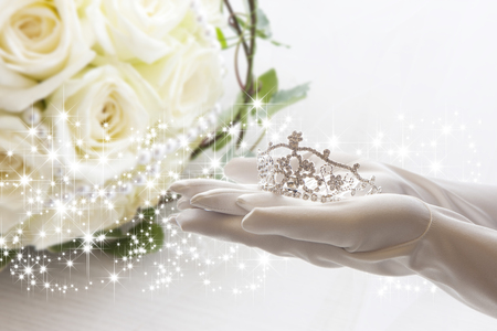 Bride with tiaraの写真素材