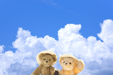 Teddy bear summer vacationの写真素材