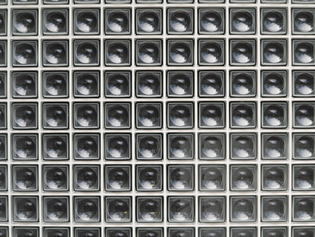 Wall of glass block