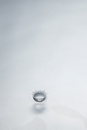 Drops of water and stirの写真素材