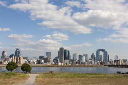 Territory from the cluster of buildings in Osakaのeditorial素材