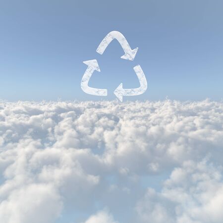 Sea of clouds and Recyclingの写真素材