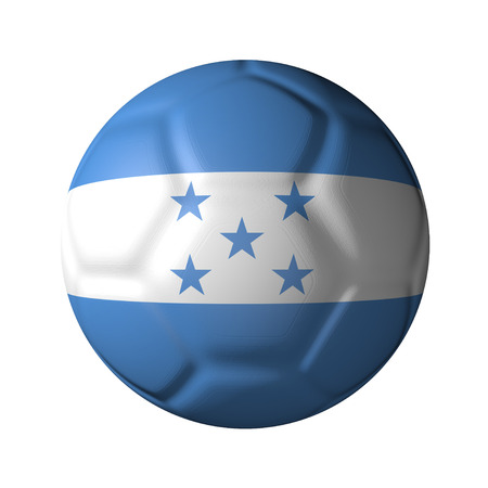 Honduras soccer ball-shaped national flagの写真素材