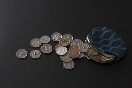 Coins and walletの写真素材