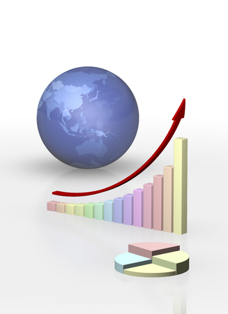 Chart and arrowsの写真素材