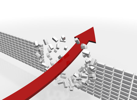 Arrows beyond the wallの写真素材