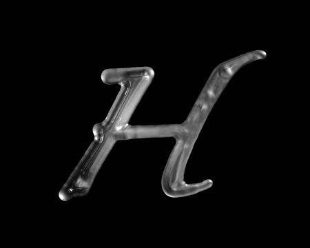 Letter H of liquidの写真素材