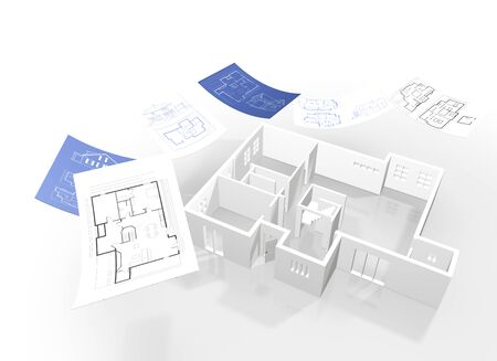 3D floor planの写真素材