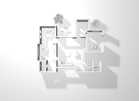 3D floor planの写真素材