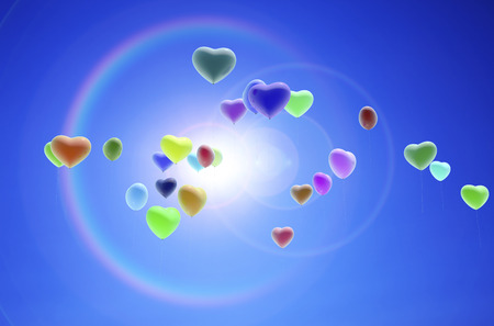 Heart balloonsの写真素材