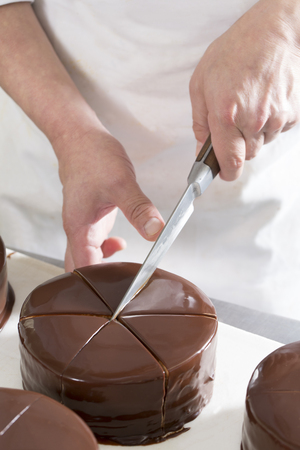 Cake making pastry chefの写真素材