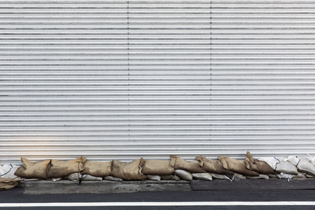 Sandbags flood preventionの写真素材