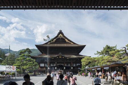 Zenkoji Temple main hall temple gateのeditorial素材