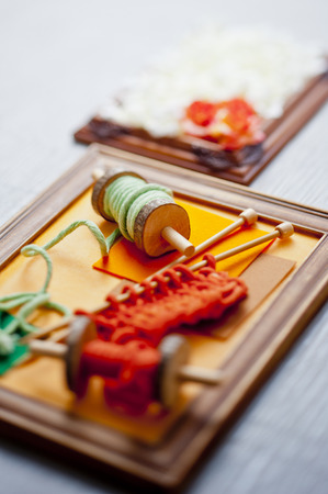 Spinning wheel and Artの写真素材