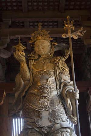 Tamonten image of Todai-ji Temple Hall of the Great Buddhaのeditorial素材