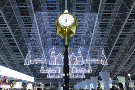 Square illumination of Osaka Station space-timeのeditorial素材
