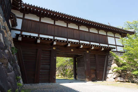 Otemon of Koriyama Castle Ruins Umebayashi Gateのeditorial素材