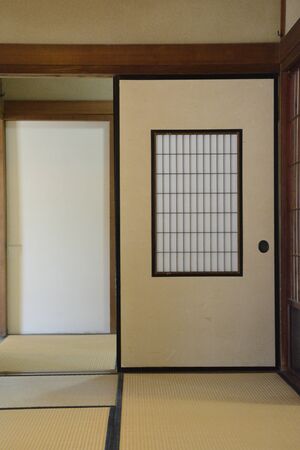 Japanese-style Shoji paper screensのeditorial素材
