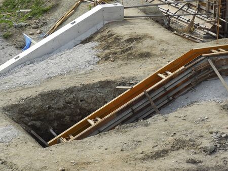 Staircase construction of concrete