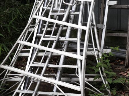 Stepladder for Ueki pruningの写真素材