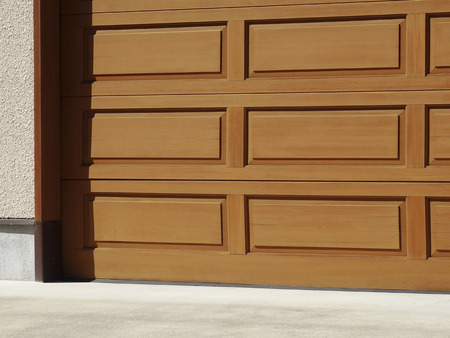 Wooden shutters of the garageの写真素材