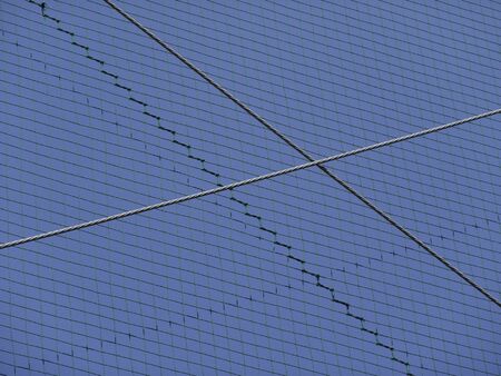 Ground of the net and the blue skyの写真素材