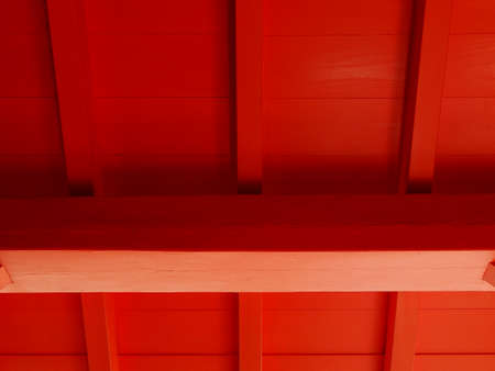 Wooden building painted in redの写真素材