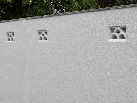 White painted concrete block wallsの写真素材
