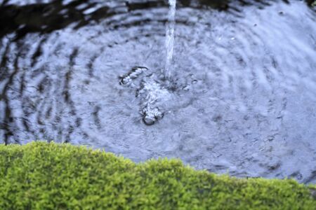 Running water Tsukubaiの写真素材