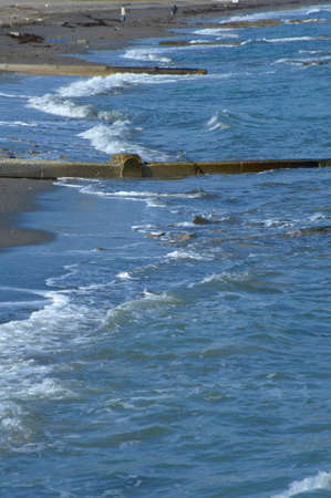 Wave of constantly Pounding Tateyamawanの写真素材