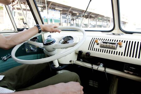 Hand of the man that the operationの写真素材