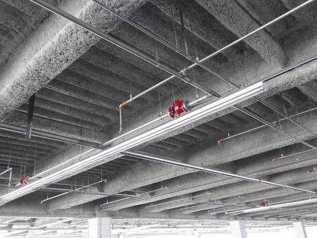 Sprinkler water pipe of parkingの写真素材