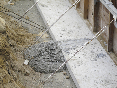 Foundation work of the residential area