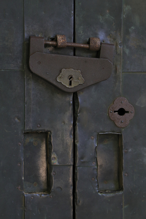 Padlock of iron door