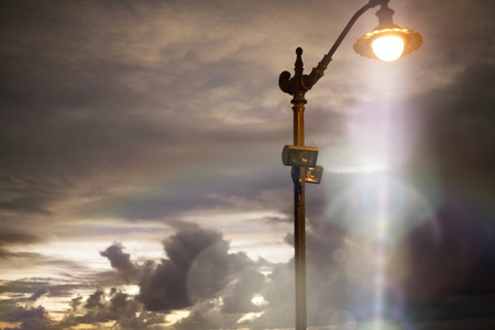 Of sunset outdoor lightsの写真素材