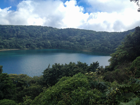 nice natural lagoon of the volcanoの写真素材