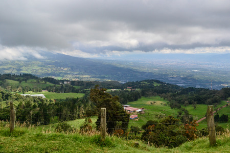 landscape seen from the mountainの写真素材
